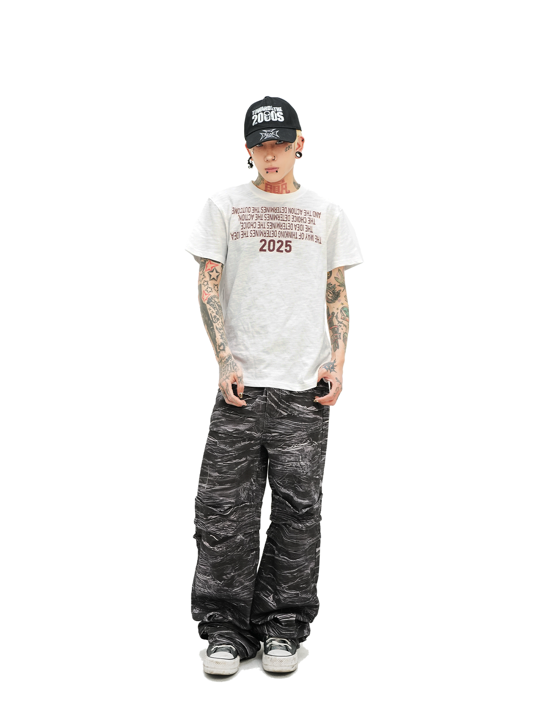 DETW online Cool Fit Vintage Cotton Tee V-neck T-shirt Long Sleeve