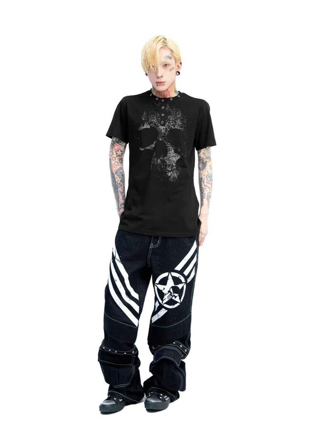 DETW online Dark Metal Trimmed Slim Fit Tee