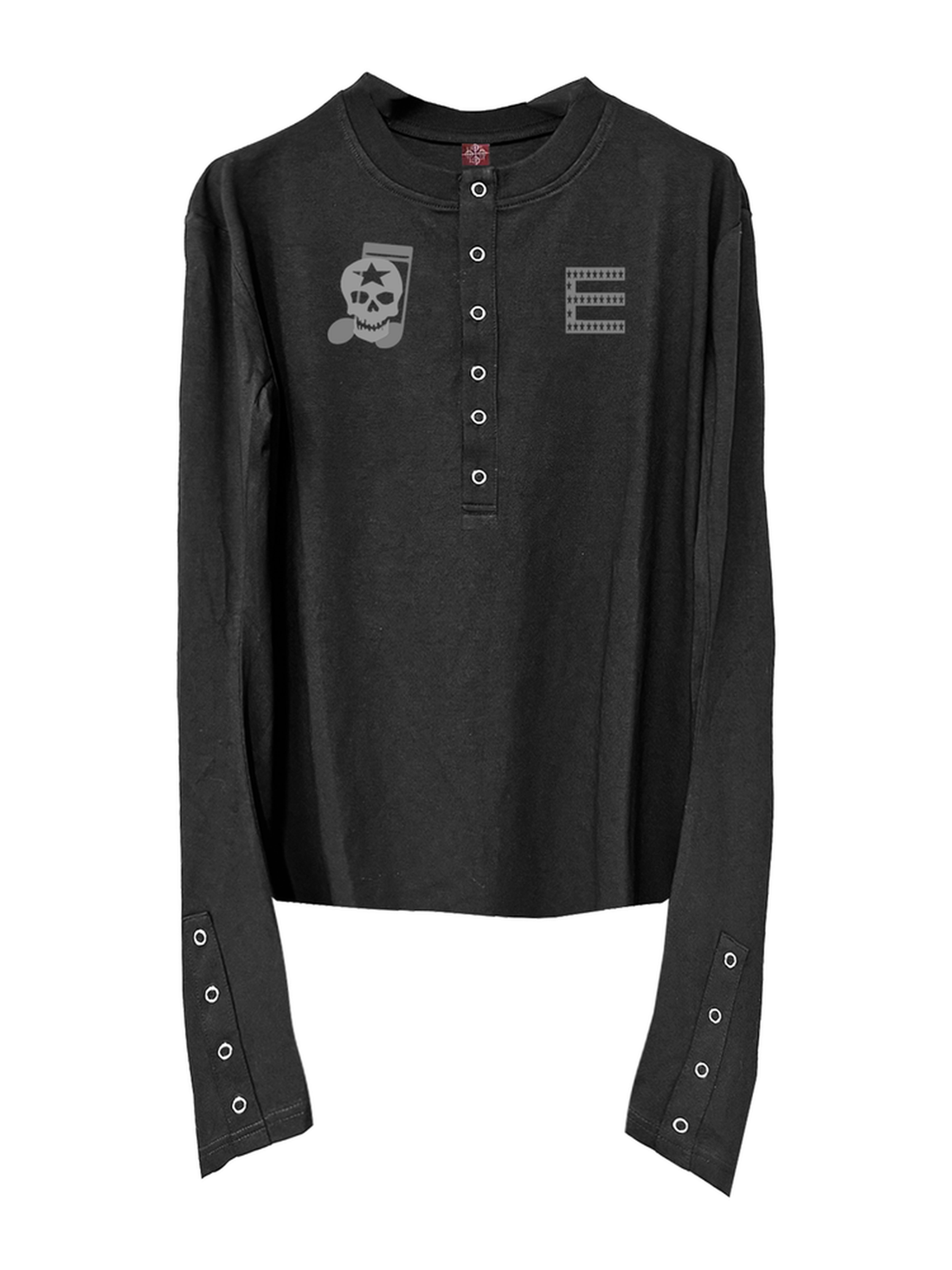 DETW online Dark Skull Henley Sleeve Fitted Tee