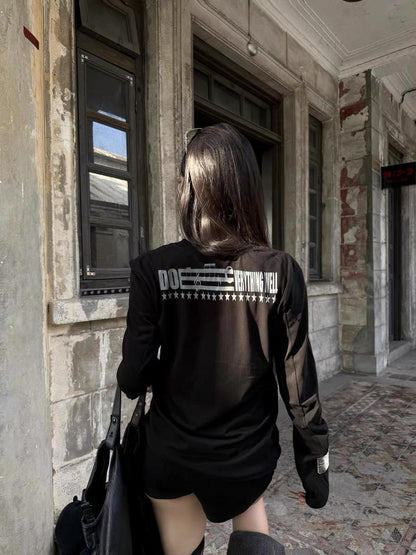 DETW online Dark Skull Henley Sleeve Fitted Tee