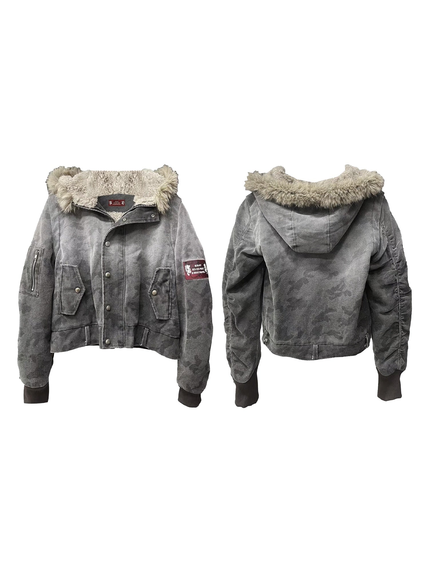 DETW_online_Distressed_Camouflage_Embroidered_Badge_Hooded_Women&