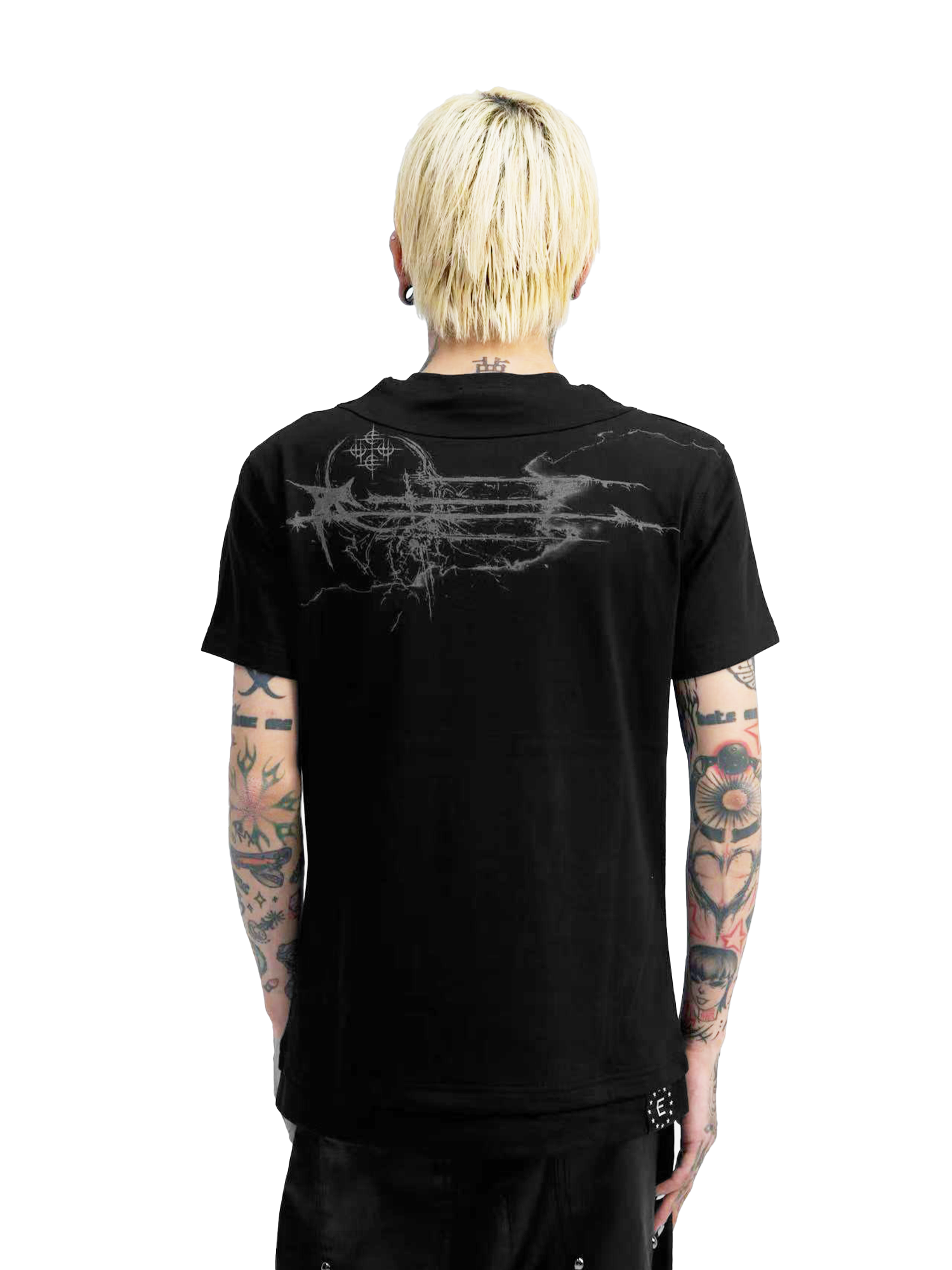 DETW online Double Collar Asymmetrical Tee