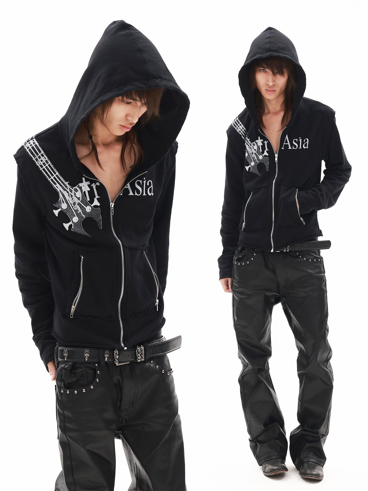 DETW online Guitar Silver Foil Dark Metallic Distressed Women&