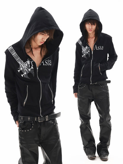 DETW online Guitar Silver Foil Dark Metallic Distressed Women&