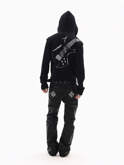 DETW online Guitar Silver Foil Dark Metallic Distressed Women&