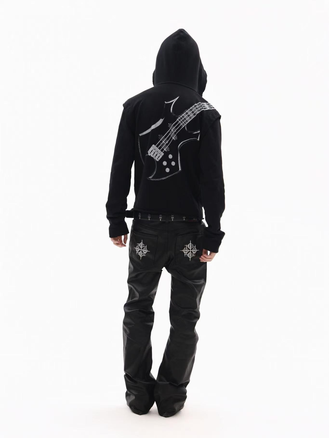 DETW online Guitar Silver Foil Dark Metallic Distressed Women&