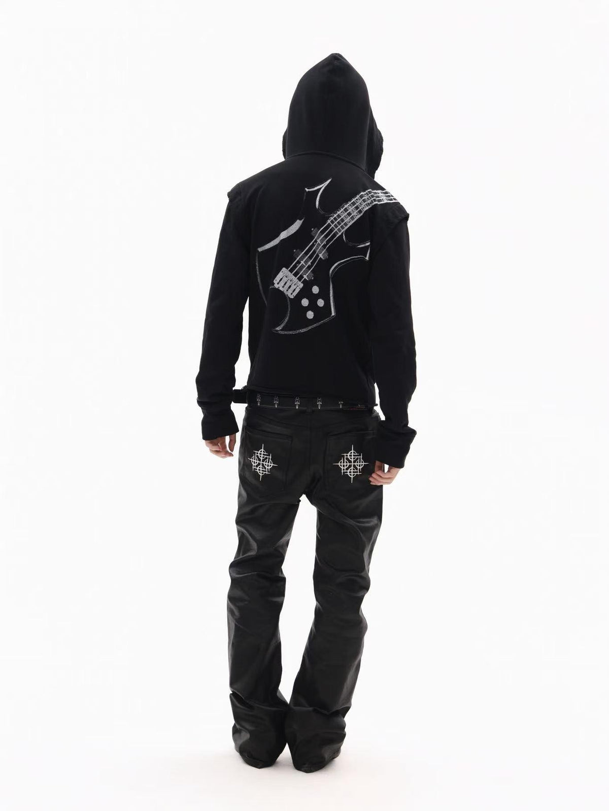 DETW online Guitar Silver Foil Dark Metallic Distressed Women&