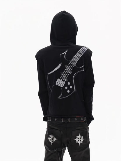 DETW online Guitar Silver Foil Dark Metallic Distressed Women&