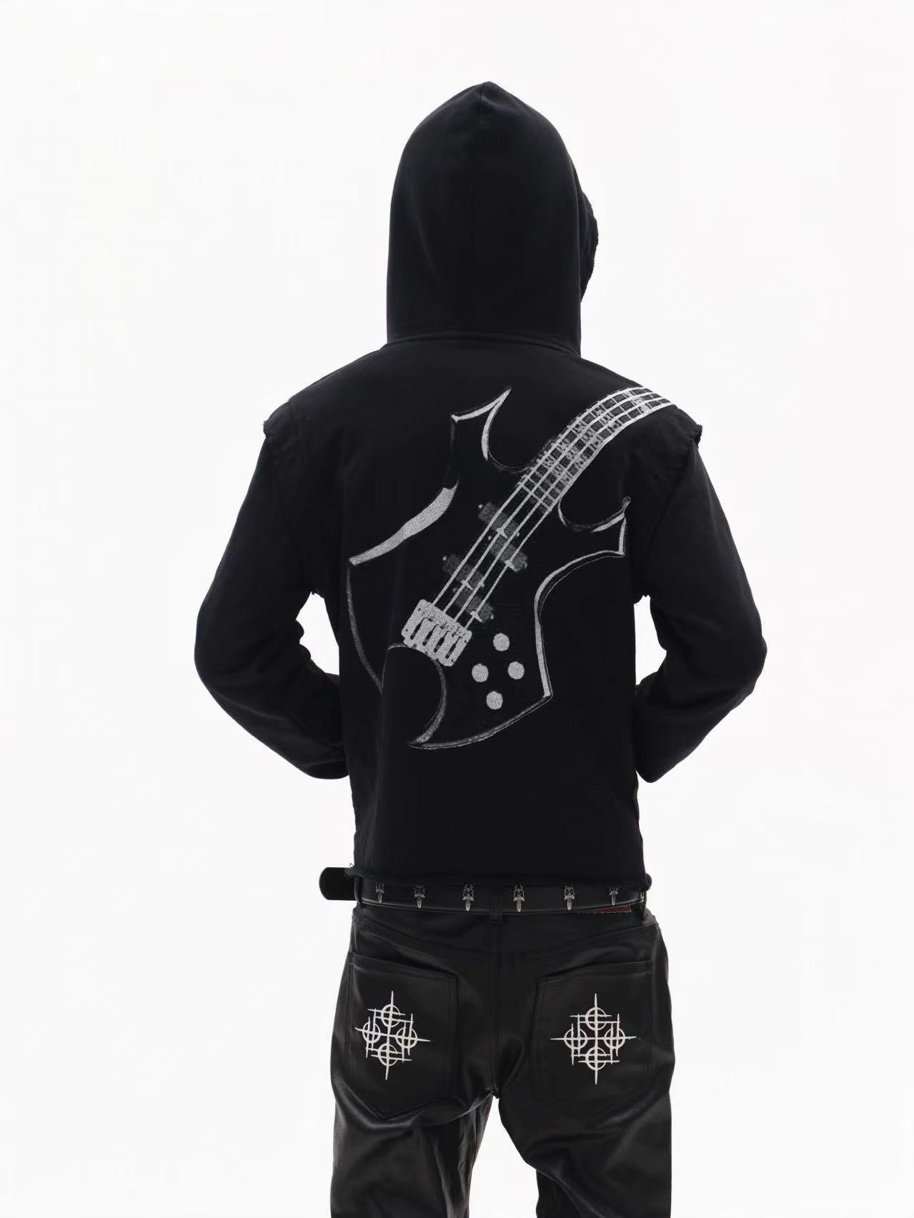 DETW online Guitar Silver Foil Dark Metallic Distressed Women&