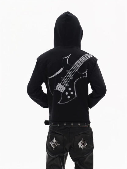 DETW online Guitar Silver Foil Dark Metallic Distressed Women&