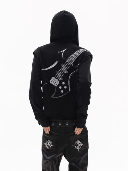 DETW online Guitar Silver Foil Dark Metallic Distressed Women&