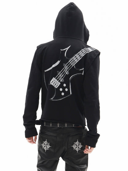 DETW online Guitar Silver Foil Dark Metallic Distressed Women&