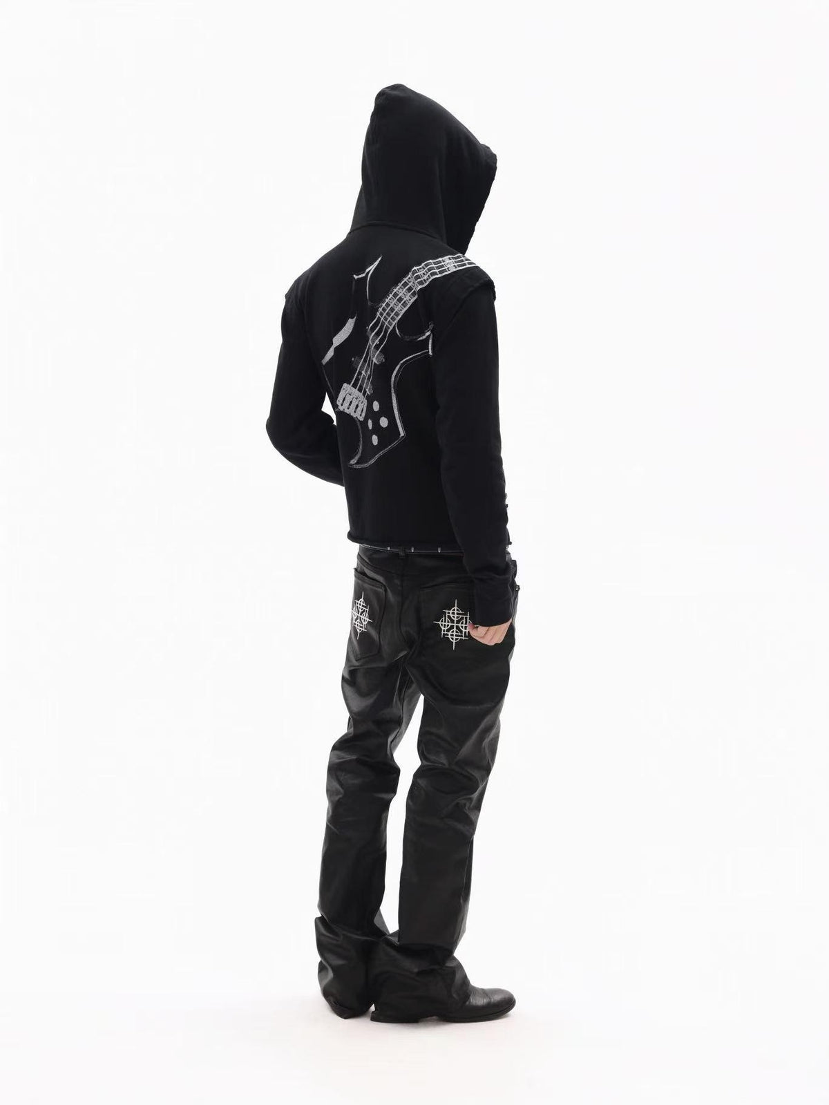 DETW online Guitar Silver Foil Dark Metallic Distressed Women&