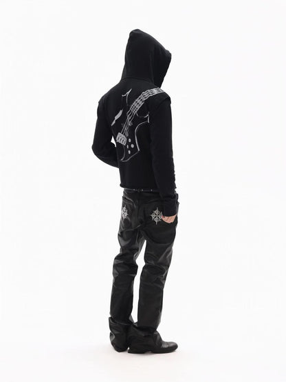 DETW online Guitar Silver Foil Dark Metallic Distressed Women&