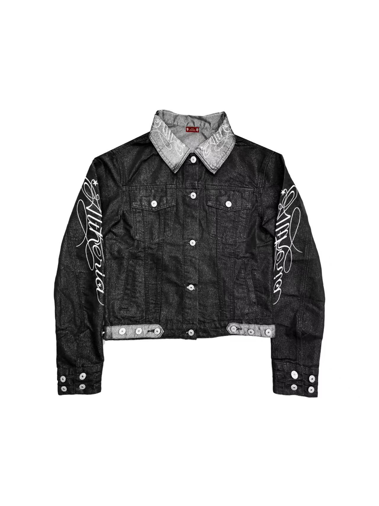 DETW online Silver Thread Embroidered Denim Jacket