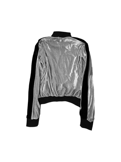 DETW online Silver Velvet Retro Zip Hoodie