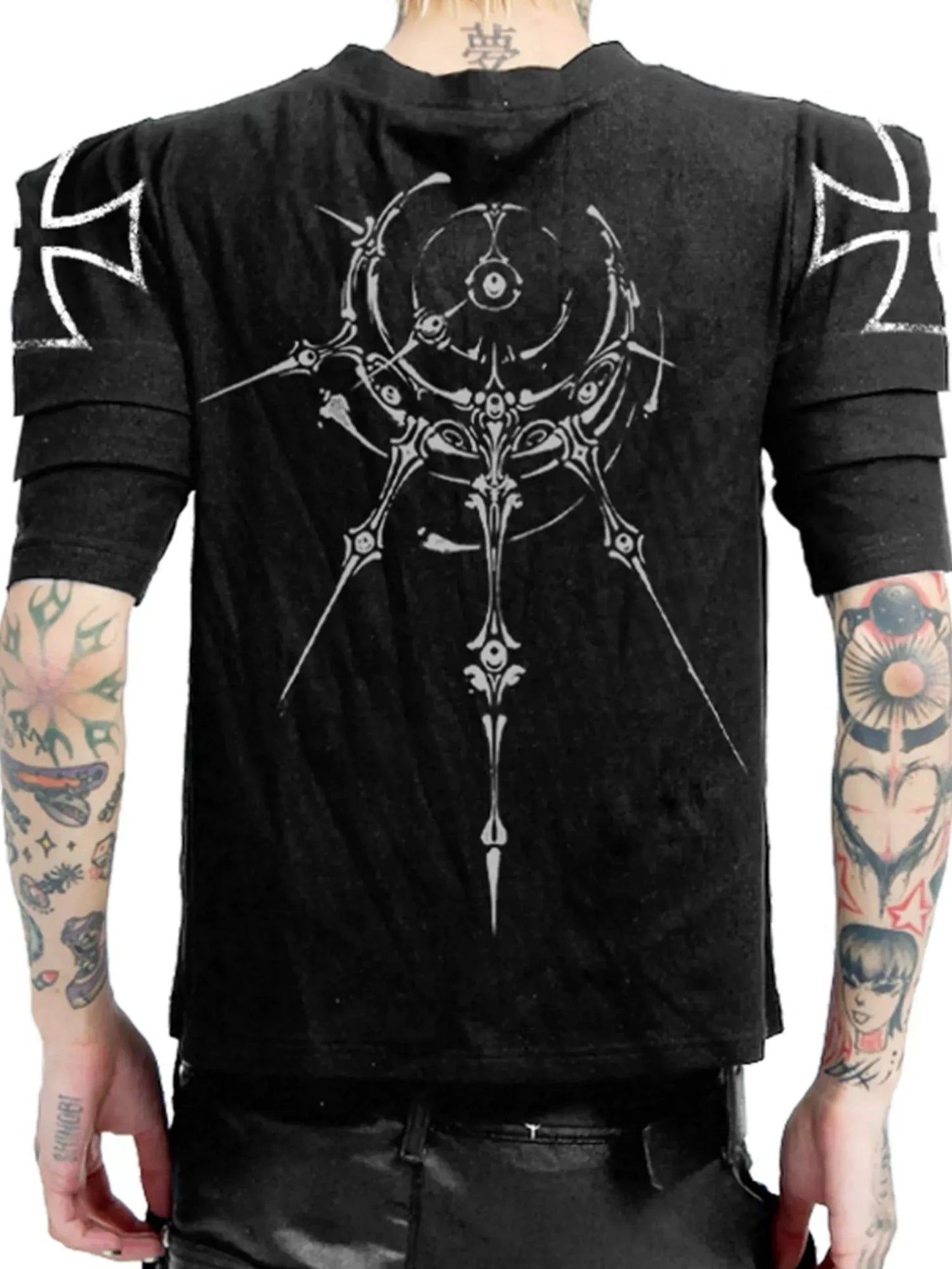DETW online V-neck Structured Armor Sleeve Tee