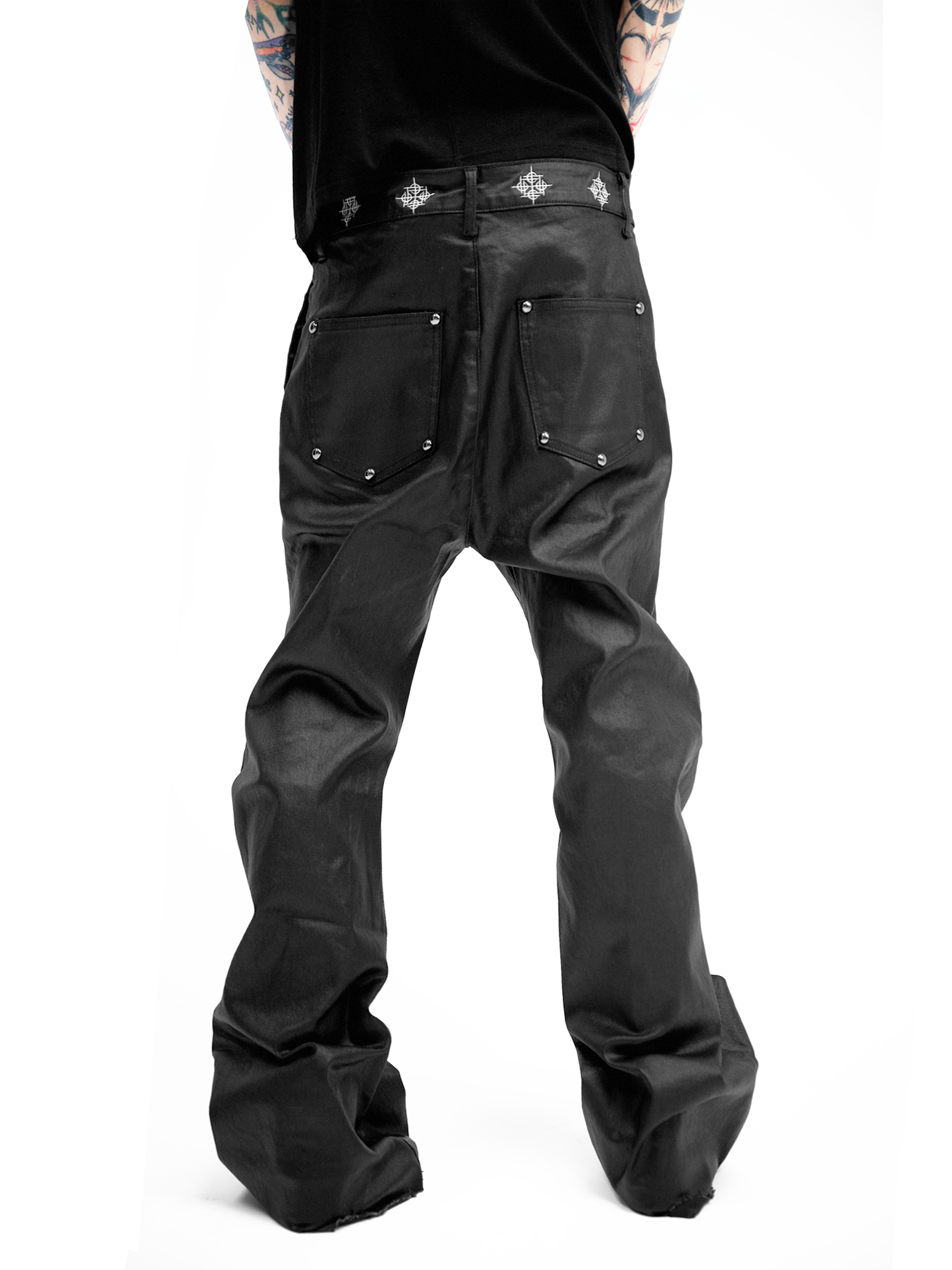 DETW online Vintage Black Coated Flared Jeans