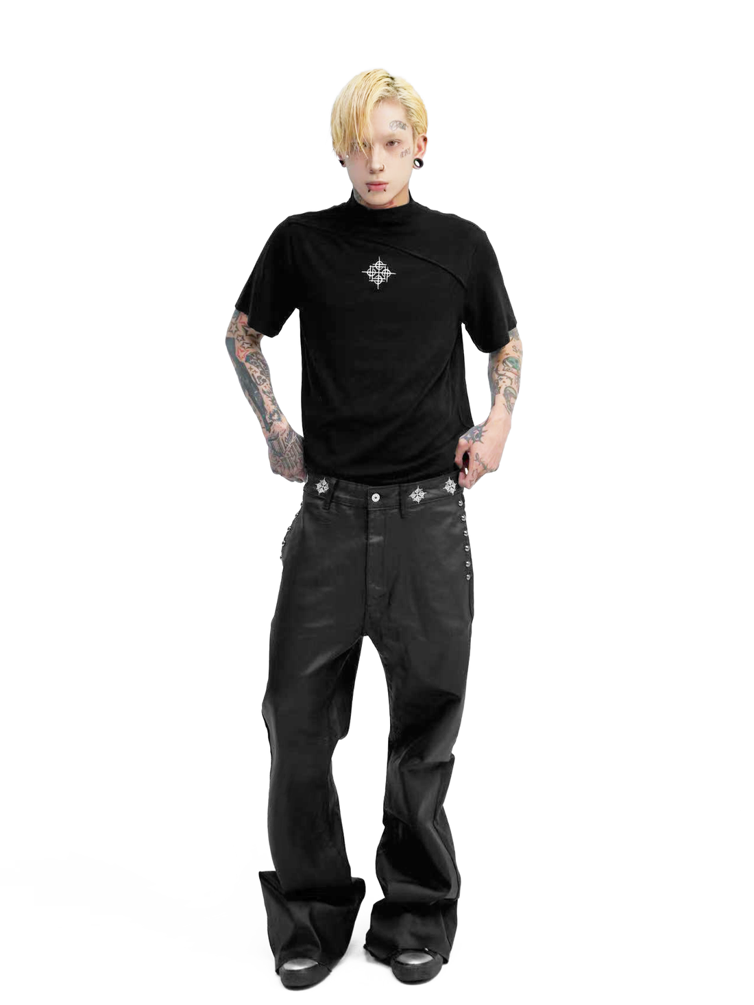 DETW online Vintage Black Coated Flared Jeans