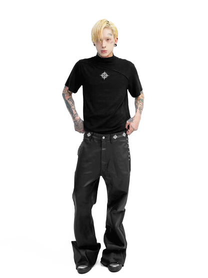 DETW online Vintage Black Coated Flared Jeans