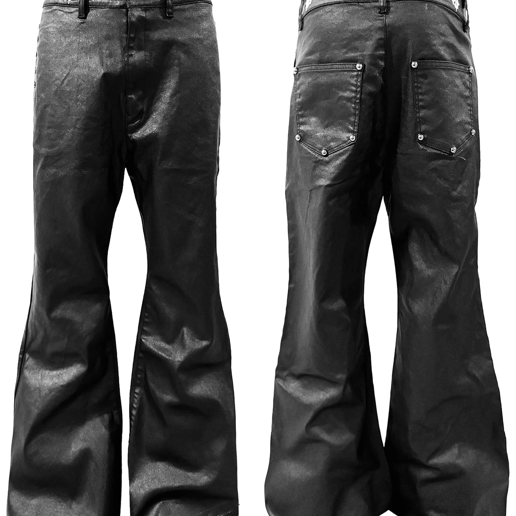 DETW online Vintage Black Coated Flared Jeans