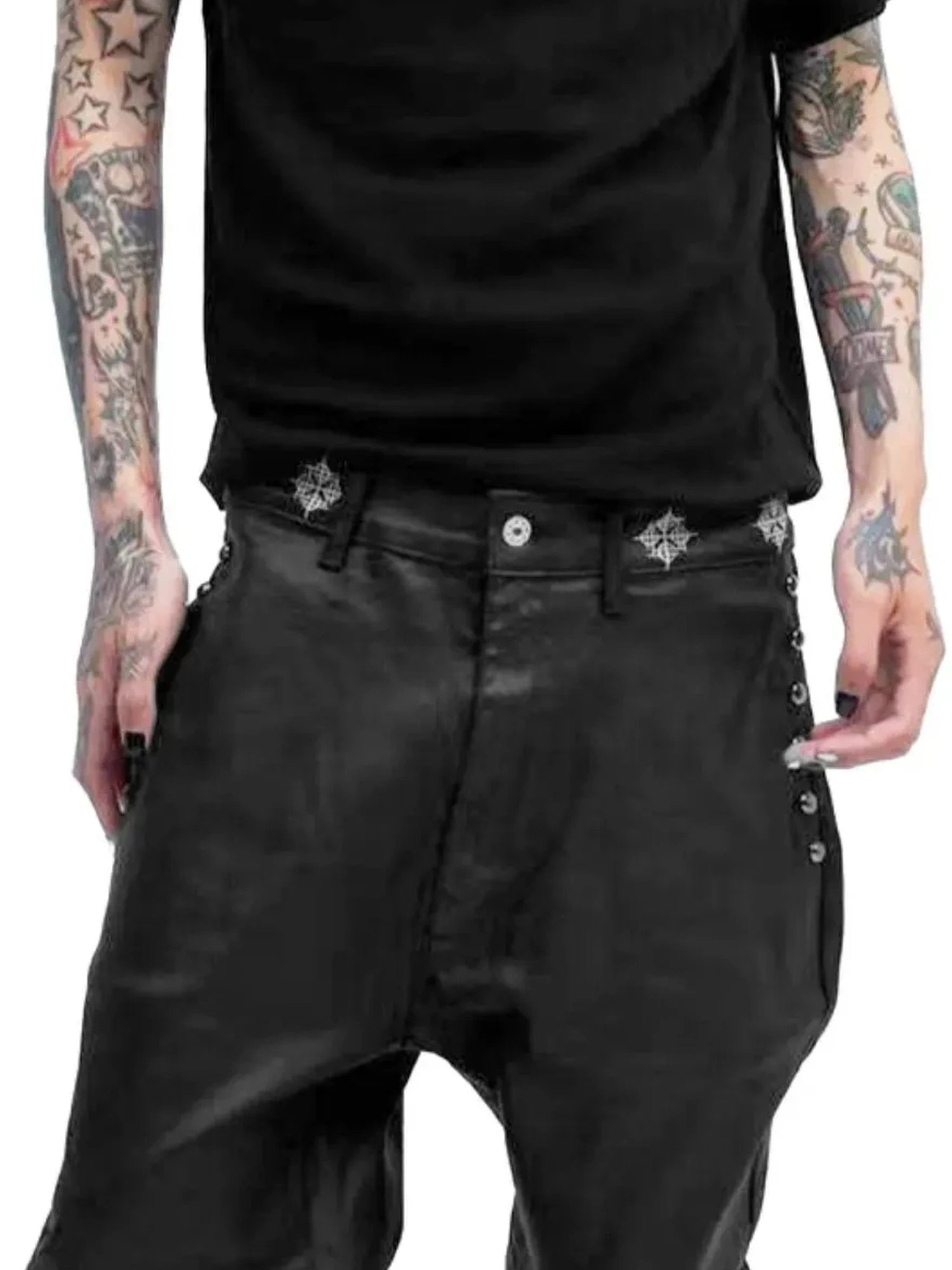 DETW online Vintage Cross Neckline Fitted Tee