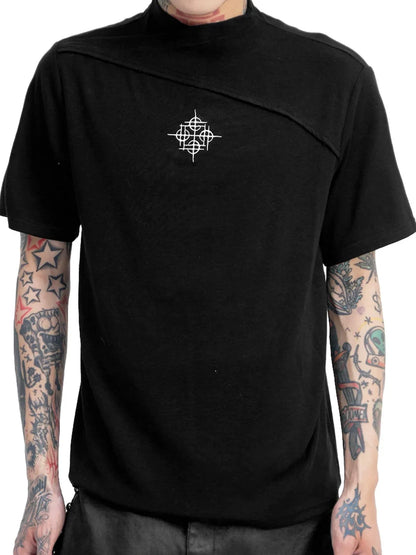 DETW online Vintage Cross Neckline Fitted Tee