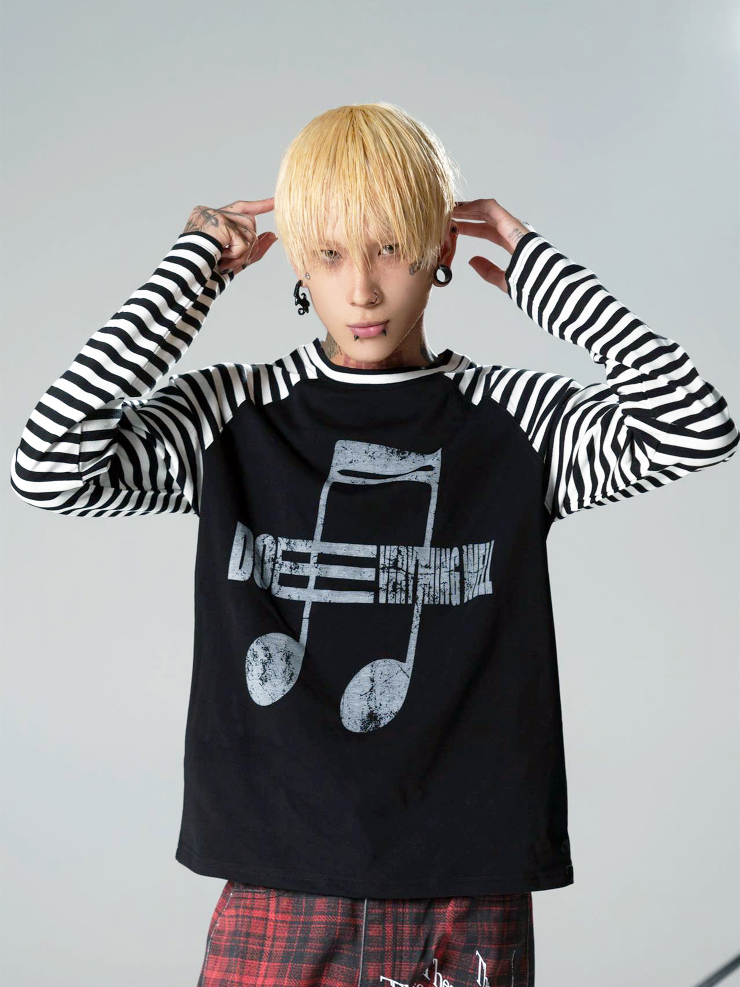 DETW online Vintage Dark Striped Slim Fit Long Sleeve