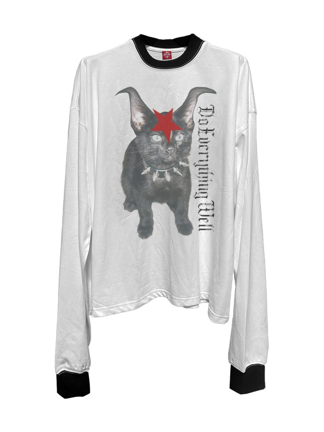 DETW online Vintage Punk Contrast Stitch Long Sleeve Tee