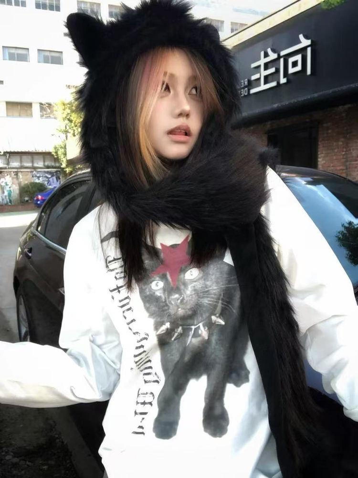 DETW online Vintage Punk Contrast Stitch Long Sleeve Tee