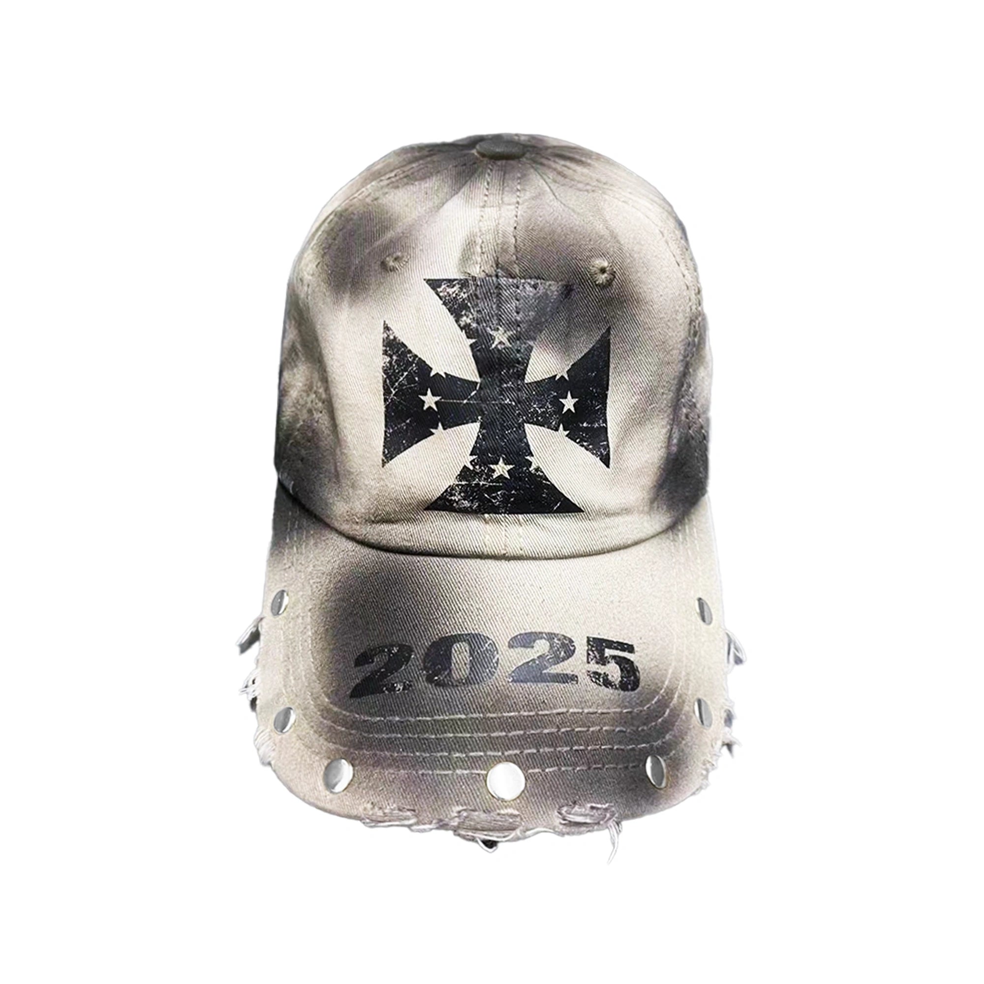 DETW online Vintage Punk Cross Studded Baseball Cap