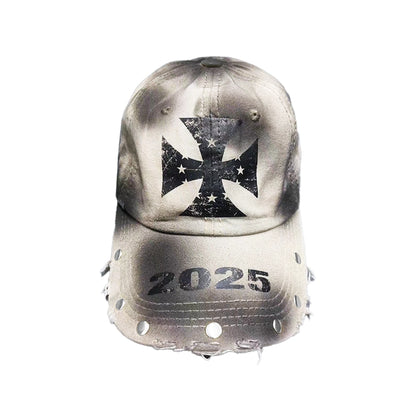 DETW online Vintage Punk Cross Studded Baseball Cap