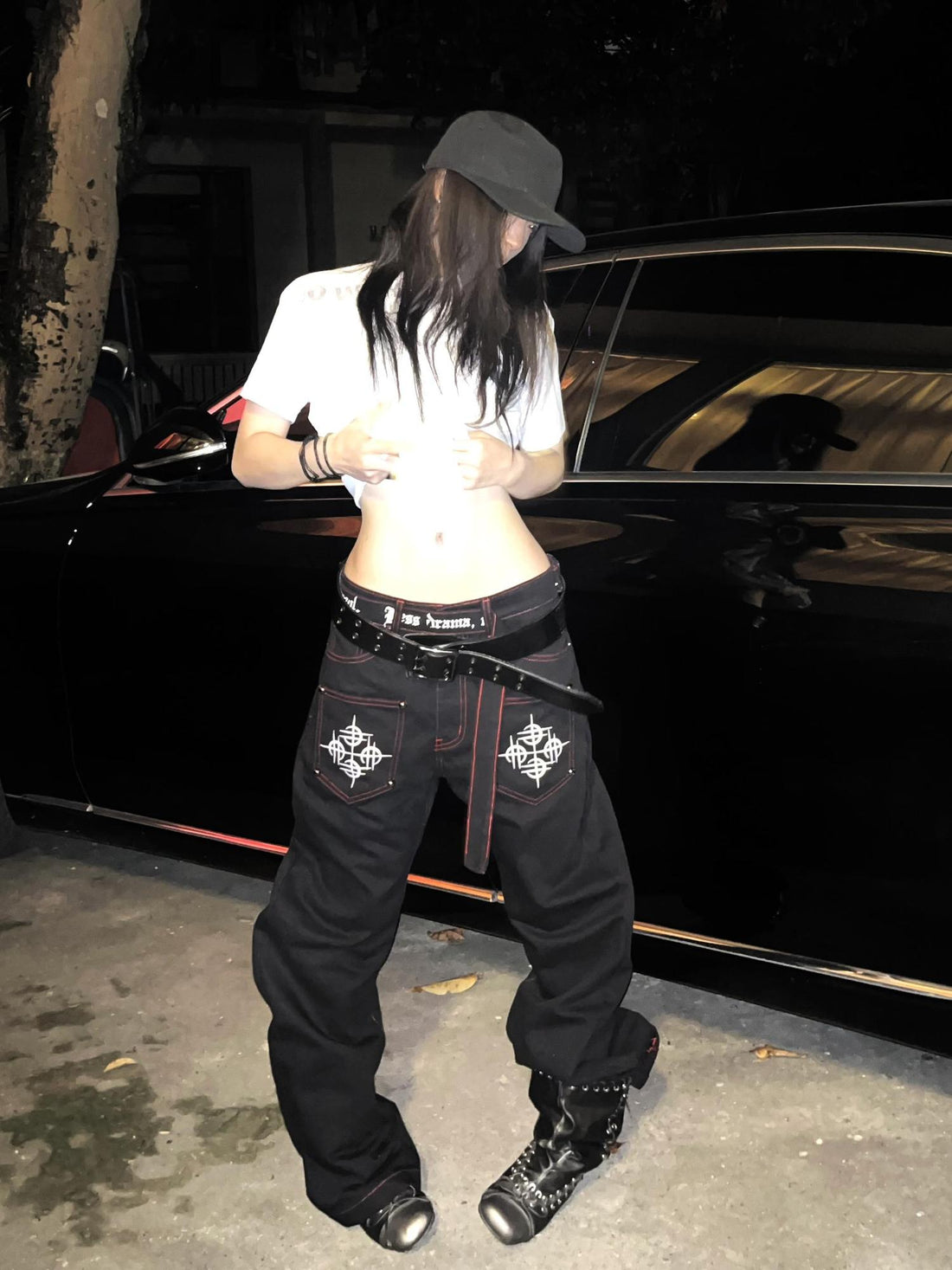 DETW online Vintage Raw Edge Stitched Slim Jeans