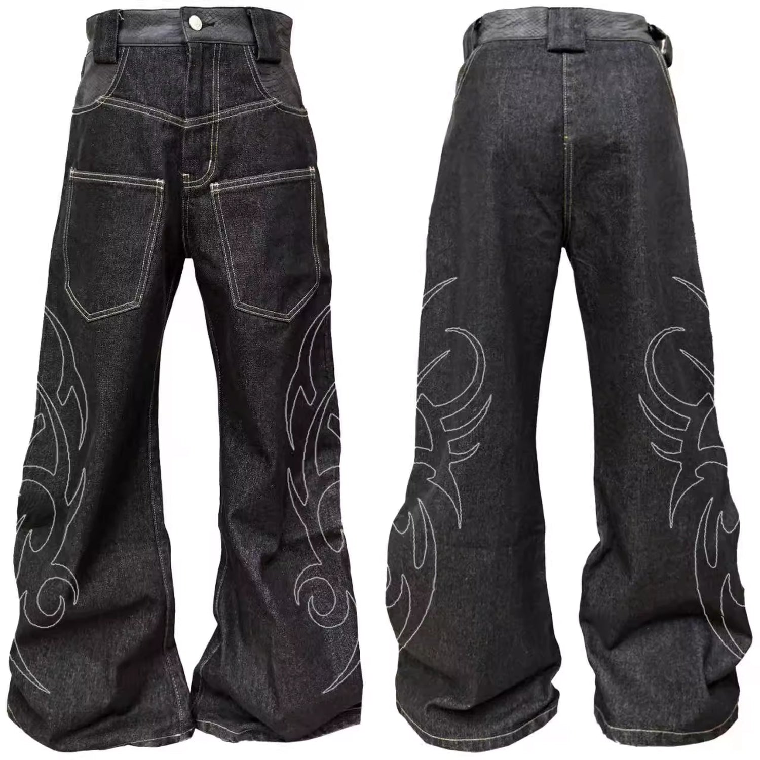 DETW_online_Vintage_Snake_Embroidered_Wide_Leg_Jeans_MISSTT