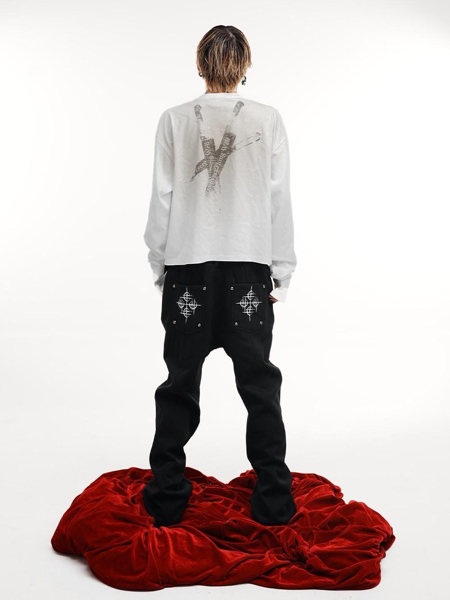 DETW online Vintage Wash Boxy Tee With Embroidered Scalpel
