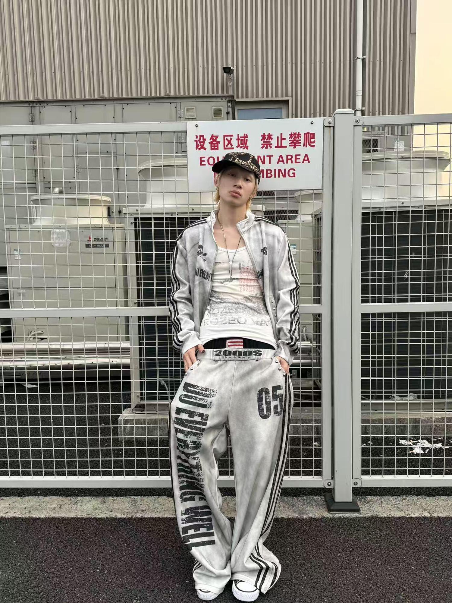 DETW online Vintage Wash Distressed Skull Loose Fit Streetwear Jacket