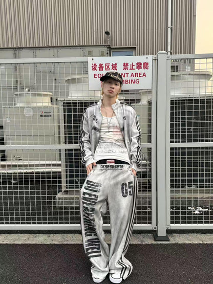 DETW online Vintage Wash Distressed Skull Loose Fit Streetwear Jacket