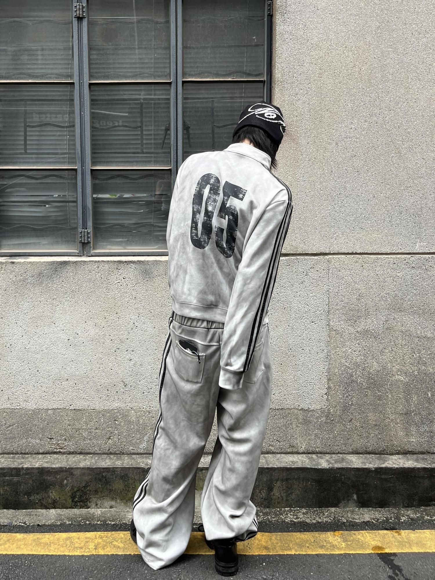 DETW online Vintage Wash Distressed Skull Loose Fit Streetwear Jacket