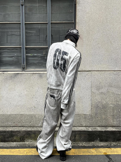 DETW online Vintage Wash Distressed Skull Loose Fit Streetwear Jacket