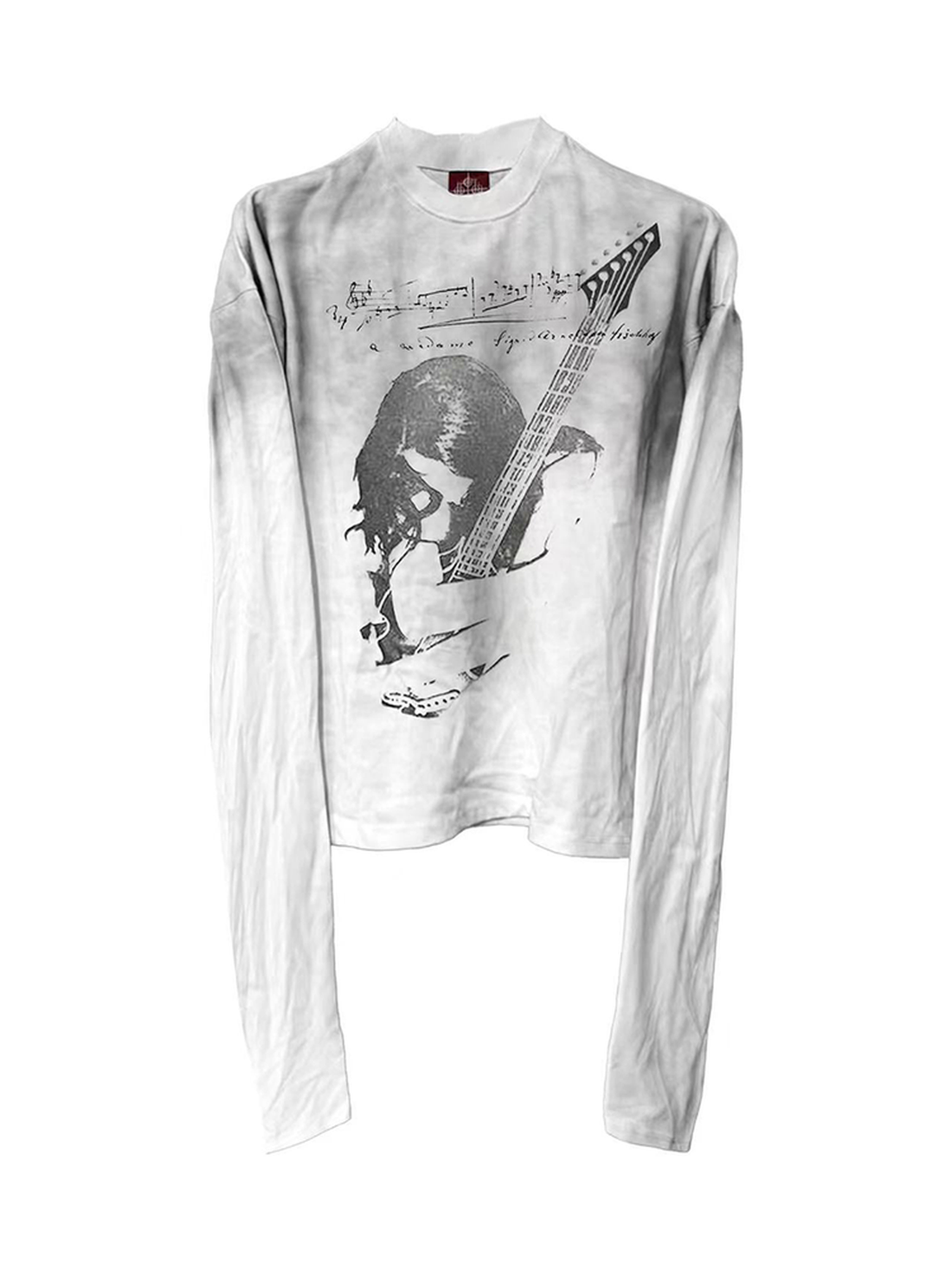 DETW online Vintage Wash Spray Dirt Guitar Print Tee