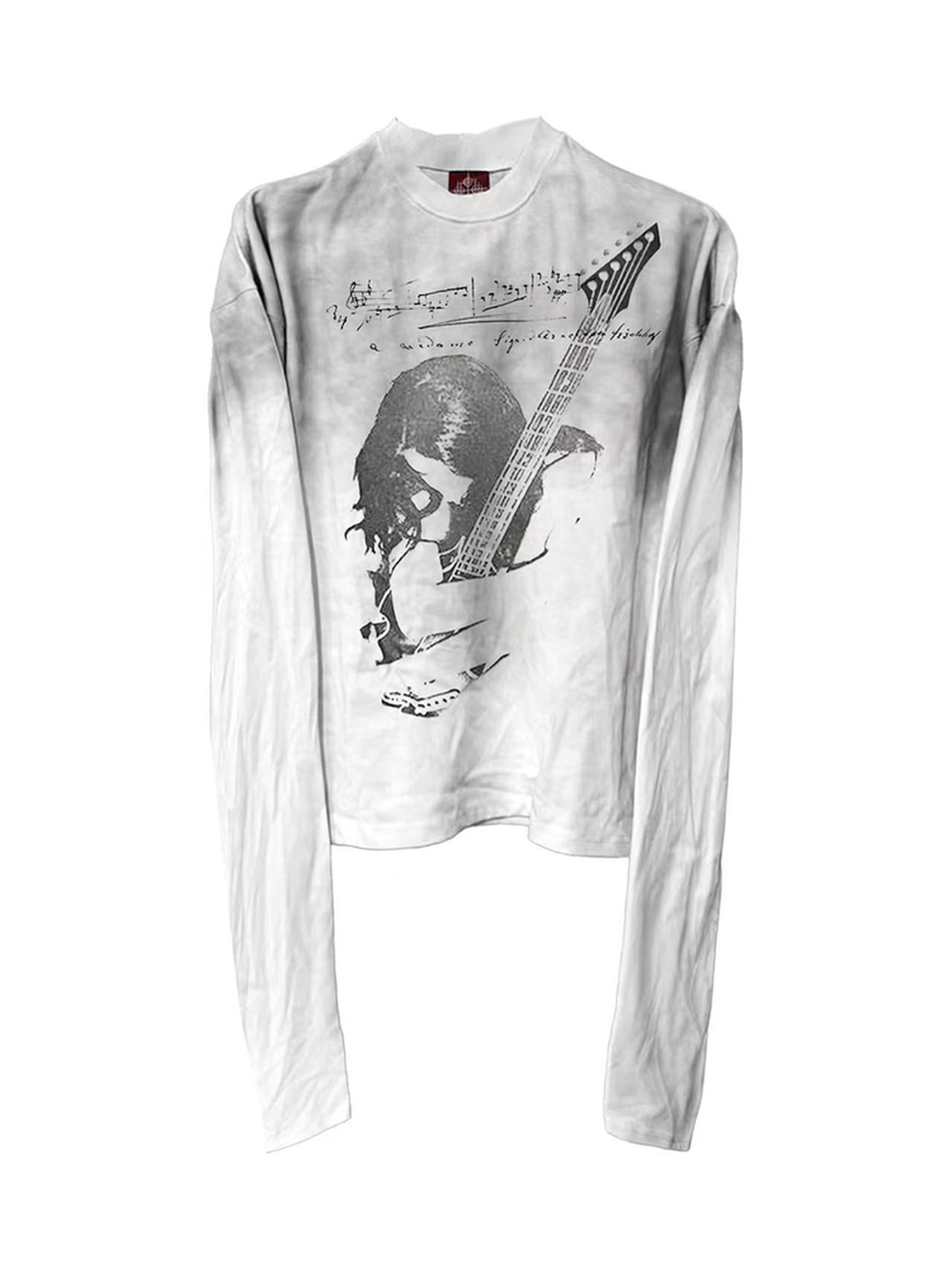 DETW online Vintage Wash Spray Dirt Guitar Print Tee