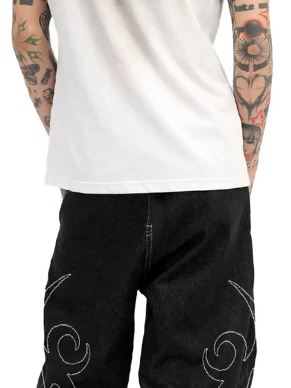 DETW online Vintage Washed 2000s Distressed Slim Fit V-neck T-shirt