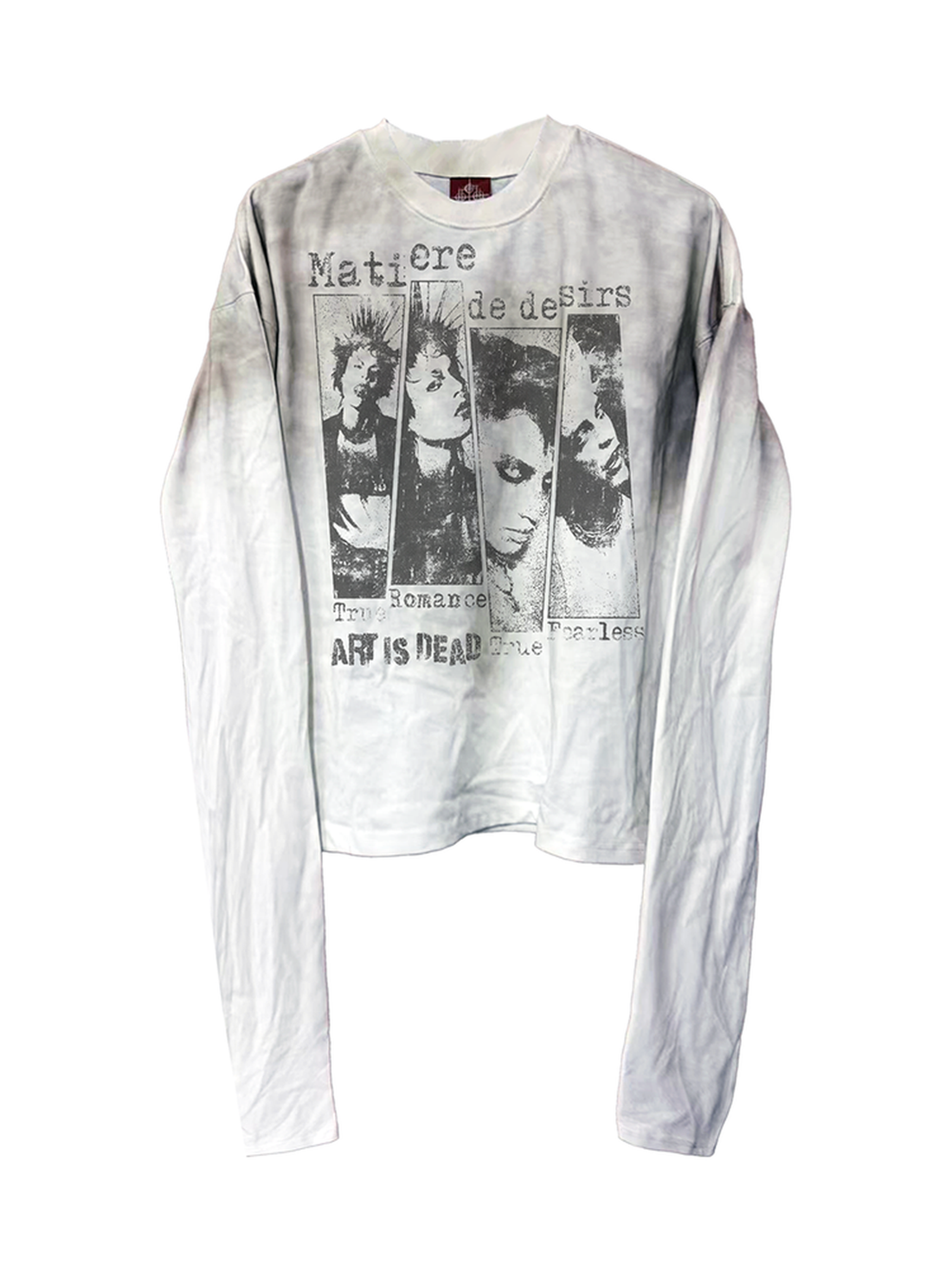 DETW online Vintage Washed Distressed Punk Print T-shirt