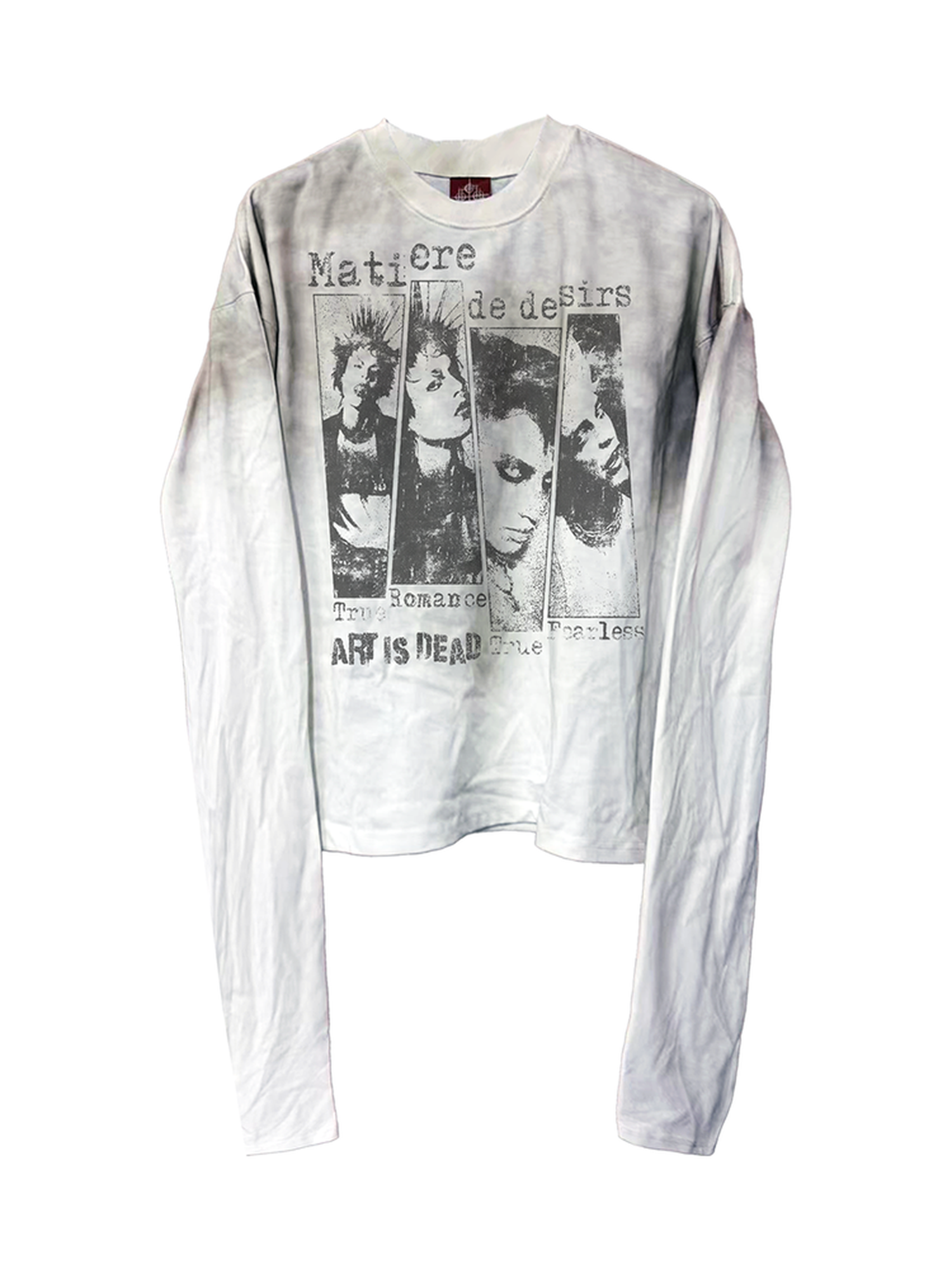 DETW online Vintage Washed Distressed Punk Print T-shirt