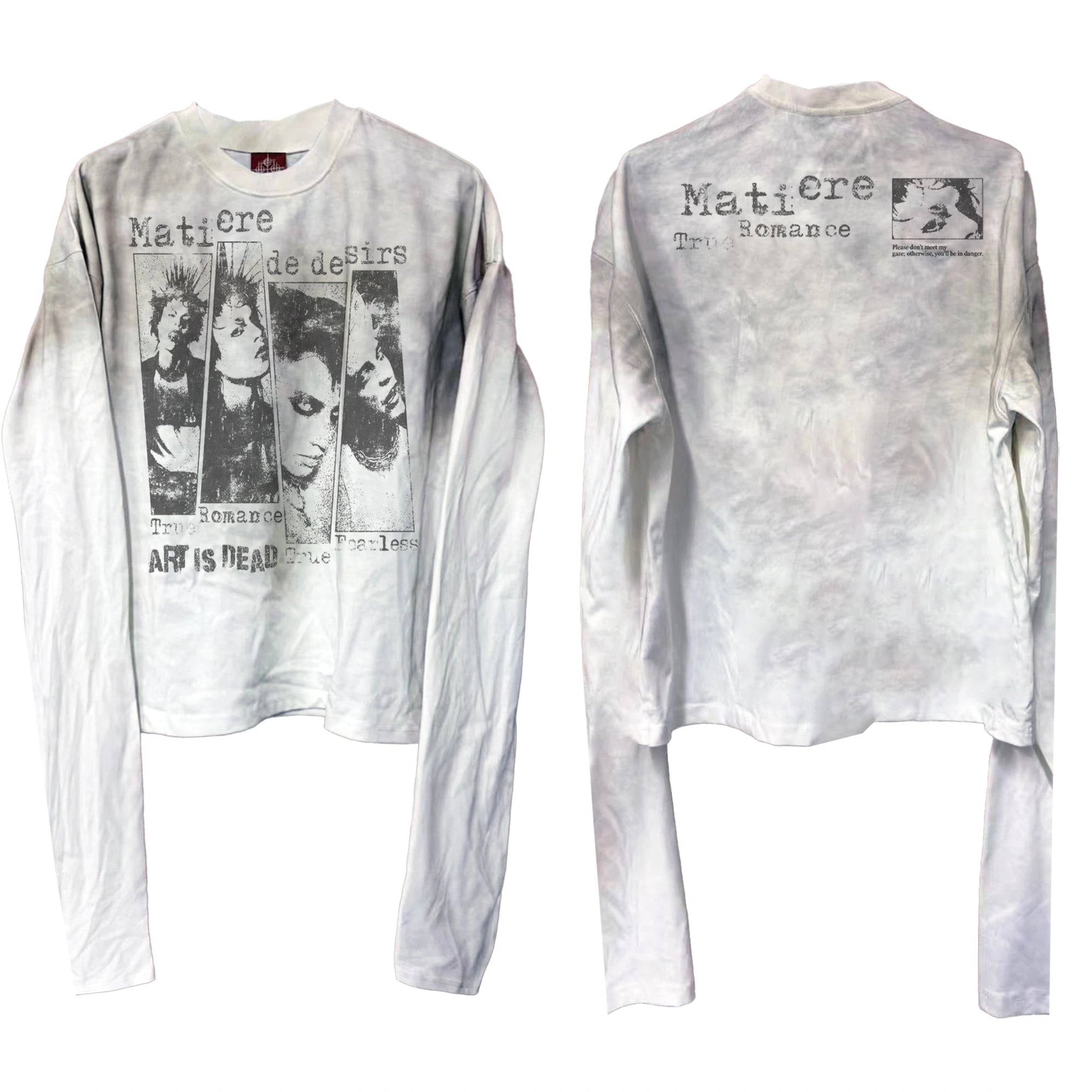DETW online Vintage Washed Distressed Punk Print T-shirt