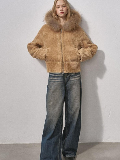DIDDI MODA 3d Teddy Ear Lapel Fur Collar Women&