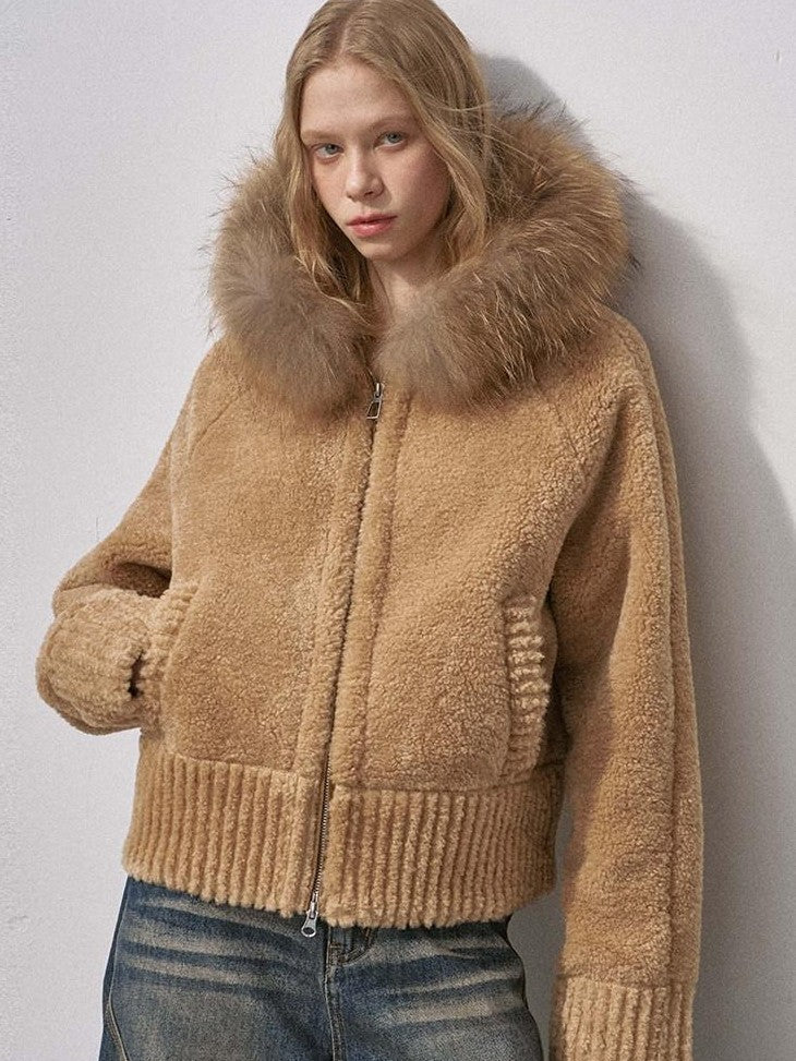 DIDDI MODA 3d Teddy Ear Lapel Fur Collar Women&