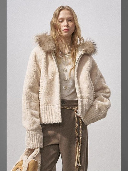 DIDDI MODA 3d Teddy Ear Lapel Fur Collar Women&