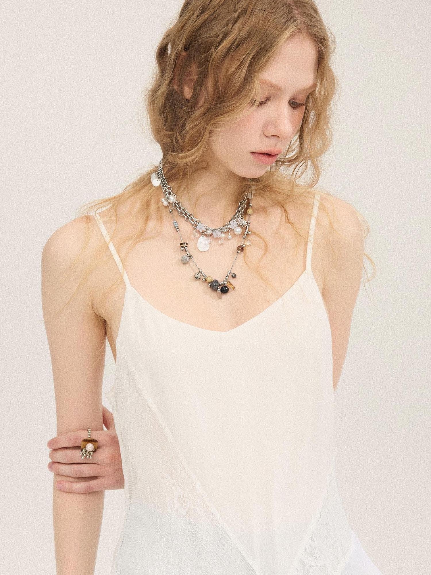 DIDDI MODA Beach Lace Irregular Spliced Strappy Women&