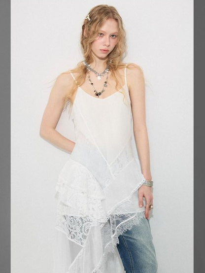 DIDDI MODA Beach Lace Irregular Spliced Strappy Women&